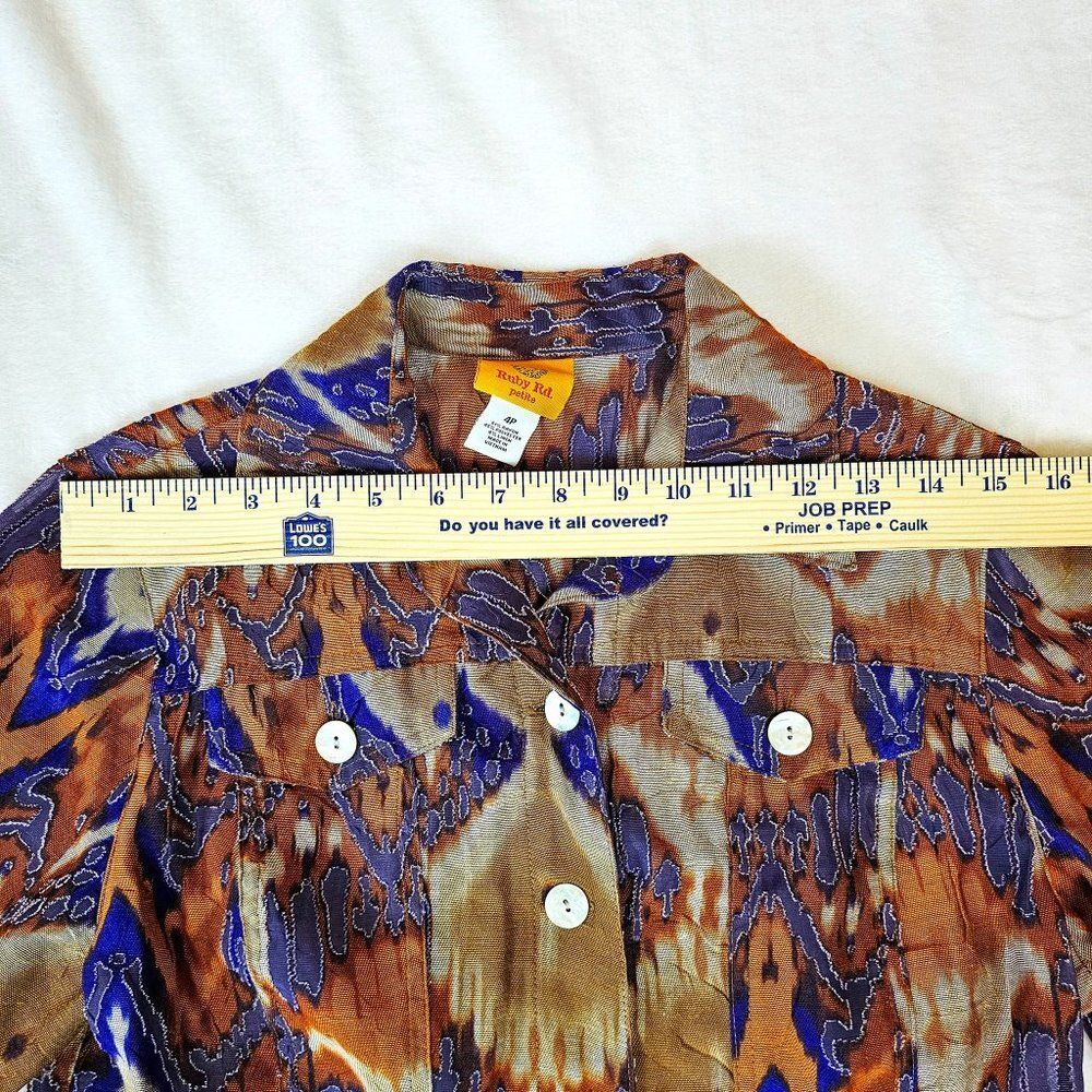 Ruby Rd Shell Button Flap Pocket Tab Sleeve Lagen… - image 6